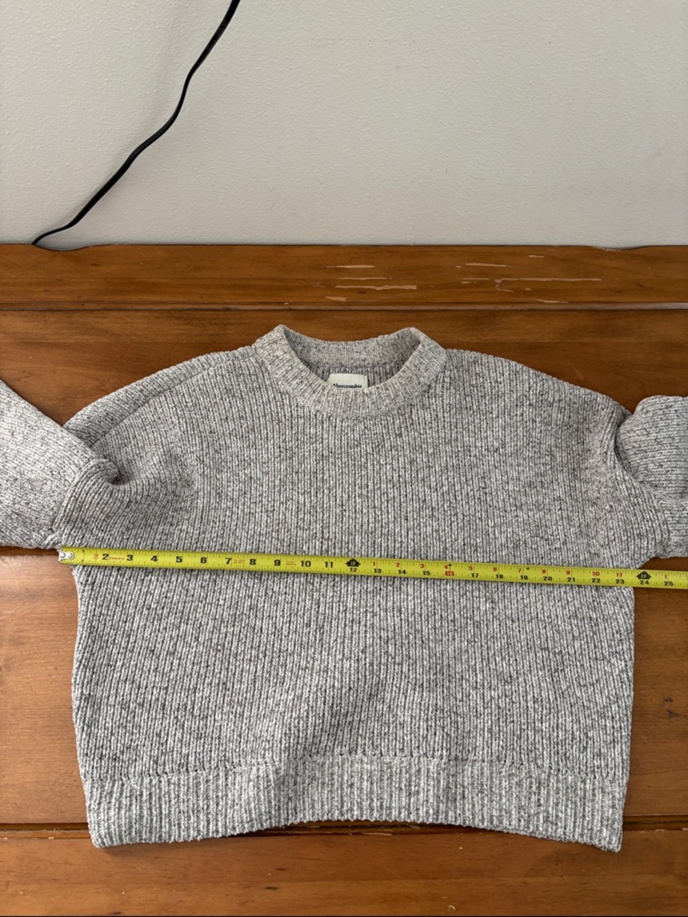 Abercrombie & Fitch Neutral Taupe Crewneck Sweater Size Small - Picture 6 of 12